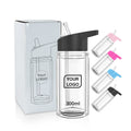 USA Double Wall 300ml 10oz Double-layer Plastic Cup Sport Lid Uv Dtf Flask clear and Colored Water Bottle with Handle and Straw