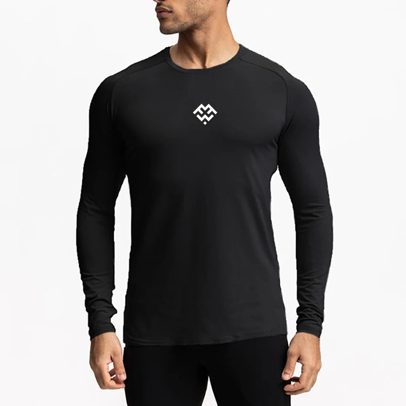 Men Compression Running T-Shirt Fitness Tight Long Sleeve Jogging Shirts Sportswear Training Sport Quick Tshirt Dry Tops