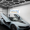 Wire Connection Quality Stable Hexagon Detailing Ceiling Led Lights Eclairage With 2.4*4.8m Border
