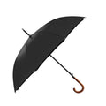 Umbrella Factory Wholesale J Type Wooden Handle Straight Strong Walking Sticks Wood Umbrella Custom Semi-Automatic Umbrella