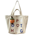 New Korean Cartoon Eco-friendly Durable Canvas Tote Bag for Female College Students Large Capacity Book Bag One Shoulder Strap