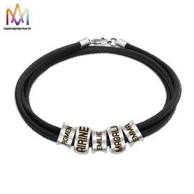 Wholesale Custom Beaded Letter for Bracelet Fashion Charm Wax String Rope for Bracelet with Custom Lettering