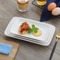 Wholesale Customized White Porcelain Dinner Plates 8-10 Inch Rectangle Shape for Style Ceramic Serving Dish Dining