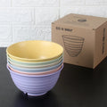 Eco-friendly Wheat Straw Salad Bowl for Children's Food Storage & Camping Use Reusable Minimalist Design