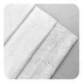 Factory New Style Organic Woven 100% Cotton Lace Eyelet Voile Embroidery Fabric for Wedding Dresses Apparel Multiple Designs
