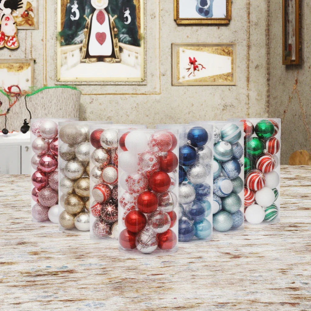 Christmas Tree Hanging Ornaments Ball Plastic Christmas Balls Navidad Baubles Christmas Decorations Supplies