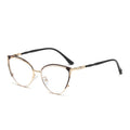 New Trending 2024 Fashion Cat Eye Eyeglasses Frames Custom logo Wholesale High Quality Metal Anti Blue Light Glasses Women