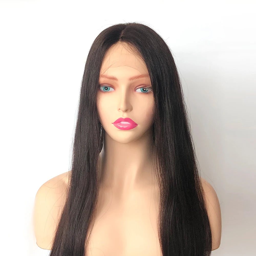Silk Top Brazilian Virgin Hair Jewish Wig Lace Closure Wig for Women Hair Loss