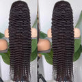 Drop Shipping  Deep Wave Cambodian Virgin Human Hair Transparent Natural Deep Wave 13x4 Lace Front Human Hair Wig Vendor