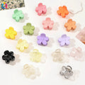 QIYUE Premium Women's Hair Accessories Small Five Petal Flower Hair Claw Clip Fringe Side Side Clip Made of Durable Plastic