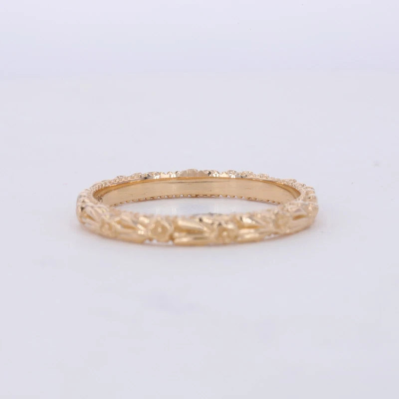 14K Yellow Gold Eternity Engagement Ring Wedding Band Customized Jewelry