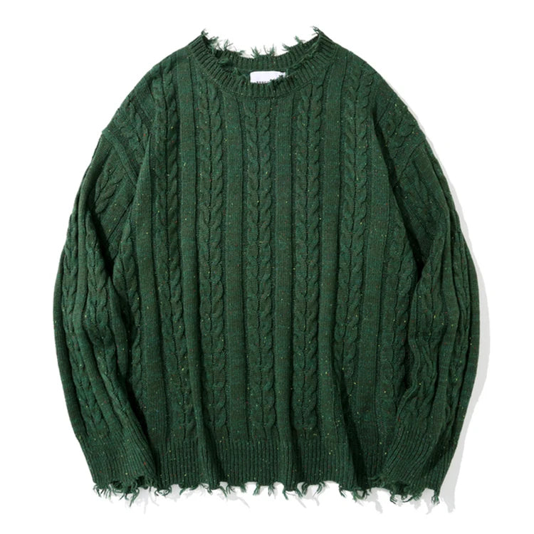 Hot Selling OEM & ODM Male's Sweaters Cable Knit Solid V Neck White Color Cotton Pullover Long Sleeve Winter Knitwear