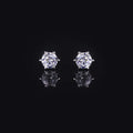 KH116E Abiding Small Size Diamond Earrings 14K 18K White Gold Round 4mm 0.26ct 0.52ctw Per Pair Small Lab Diamond Stud Earrings
