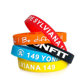 Custom Logo Decorative Red Silicone Wristbands Cheap Promotional Advertising Gifts