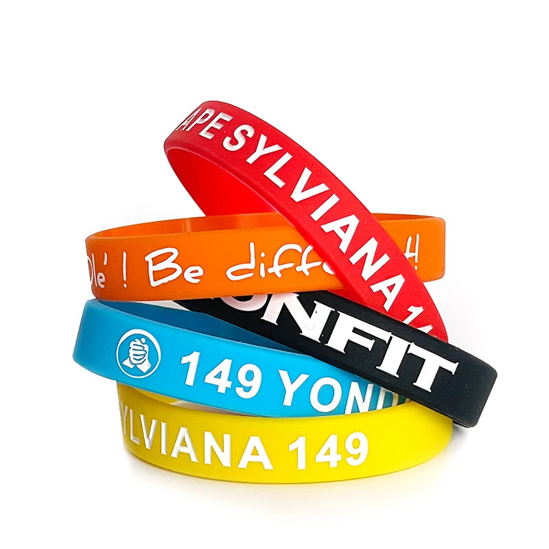 Custom Logo Decorative Red Silicone Wristbands Cheap Promotional Advertising Gifts