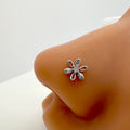 Bulk Nose Pin for Women Copper With Cz 20G L Shape Stainless Steel bar Nose Rings Nose Piercing Jewelry