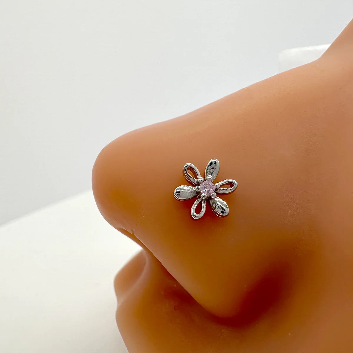 Bulk Nose Pin for Women Copper With Cz 20G L Shape Stainless Steel bar Nose Rings Nose Piercing Jewelry