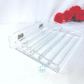 Foldable Transparent Acrylic Towel Rack and Clothes Drying Pole Suspended Display Rack for Bathroom or Balcony