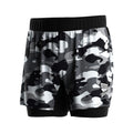 Nogi Grappling Active Wear Double Layer Shorts for Athletic Jogging Gym Fitness Men 2 in 1 Running Shorts