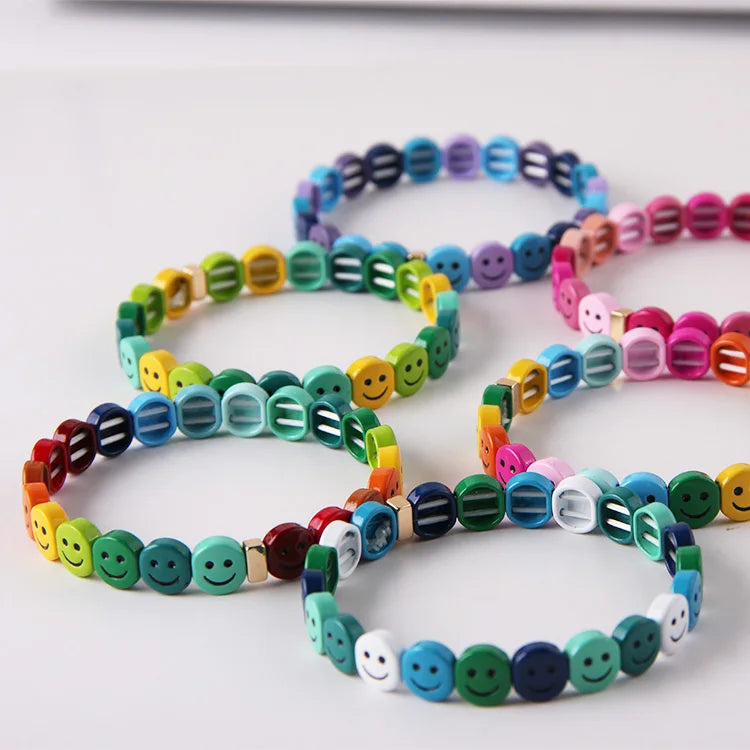 The Latest Design Simple Fashion Alloy Bracelet Daily Wear Smile Pattern Color Women Bracelet