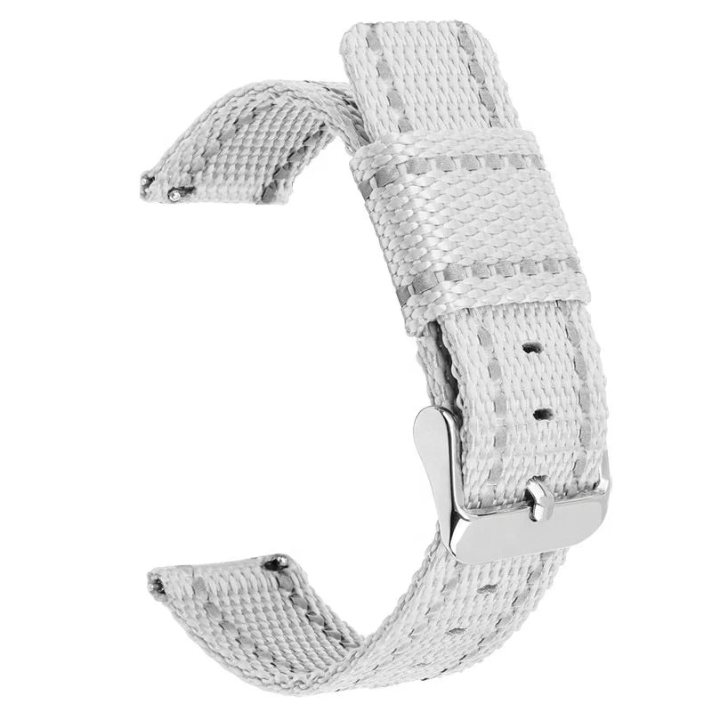 Someg Smart Quick Release 20mm Grid Pattern Soft Fabric Watch Band Nylon Fabric Buckle for for Watch4 for Watch