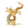 SHINNYGIFTS Full Stores Metal Craft Dragon of Tewelve Animals FengShui  Home Decorative Enameled New Creative Gift