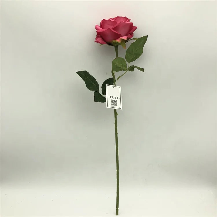 New Arrival U-3391 Home Wedding Decoration Artificial Silk Single Stem Rose Flower