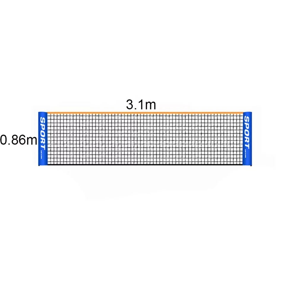 High Quality Portable and Foldable Polyester Tennis Net 3.1m X 0.76m for Tennis Training Aids 10.17ft X 2.49ft