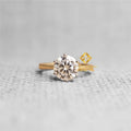 Classic 9K 14k 18k Real Gold Gorgeous Bridal Wedding Jewelry Set 3Ct Round 8H8A Moissanite Engagement Wedding Ring Ladies