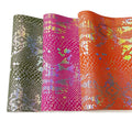 30cmx135cm Roll Holographic Snake Pattern Faux Leather Leatherette Fabric Synthetic Leather for  Making Bag Shoes Crafts