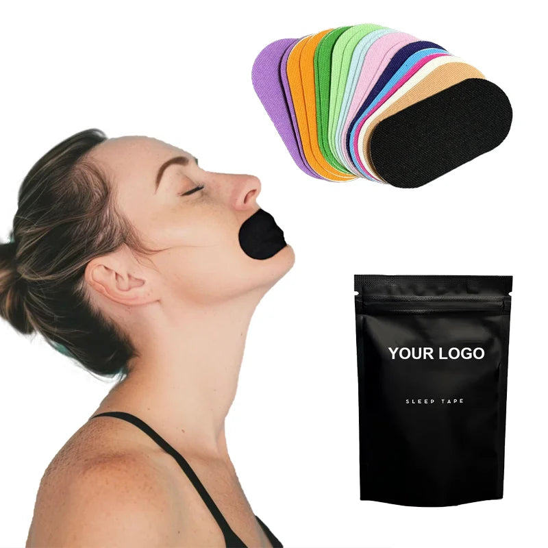 Breathable Cotton MOUTH TAPE with Collagen Anti Snore Closed Mouth Breathing Patch Closed Mouth Sleeping Lip Sealing Patch