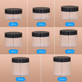 Custom Logo Empty PET Plastic Cosmetic Cream Jar Wide Mouth Screw Cap Container for Skin Care Face Cream Body Scrub Packaging