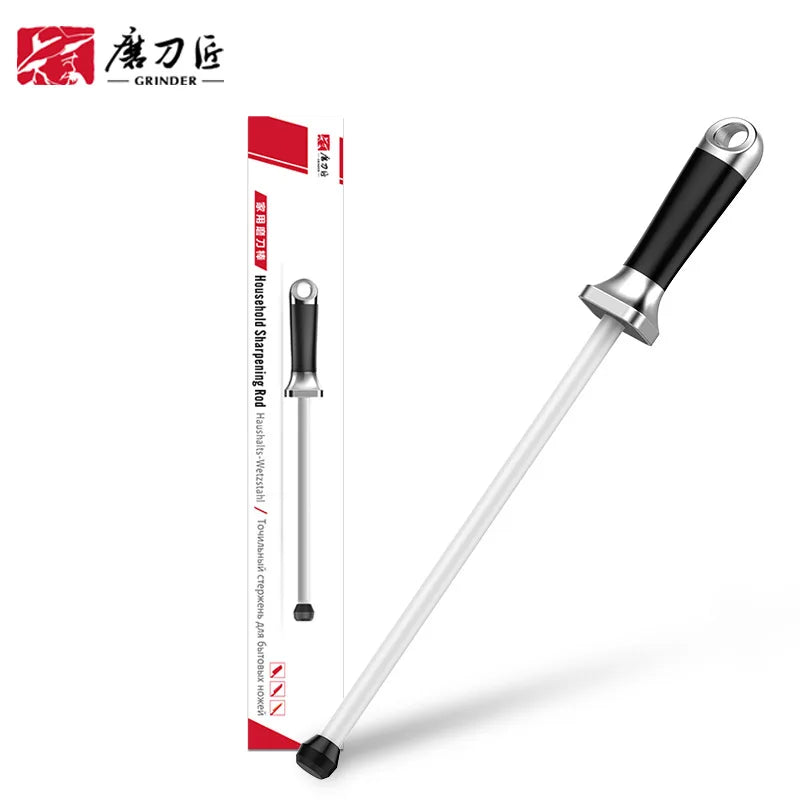 TG2006 12 Inch Professional Kitchen Tools Ceramic Stick Rod Butcher Knife Sharpener