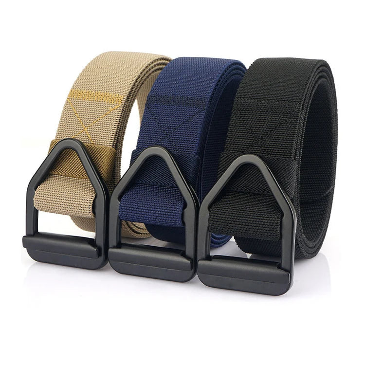 Elapid Light Weight 3.8cm Tactical Woven Fabric  Belts 100%  Nylon Belt With Adjustable Triangle Buckle