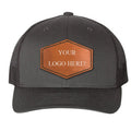 Wholesale Laser Safe Leather Embossed Hat Patches Blank Brand Tag Leatherette Patches Custom Leather Patch for Hat