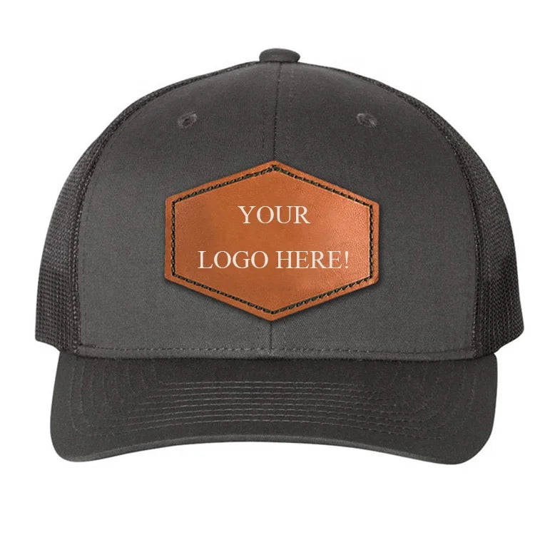 Wholesale Laser Safe Leather Embossed Hat Patches Blank Brand Tag Leatherette Patches Custom Leather Patch for Hat