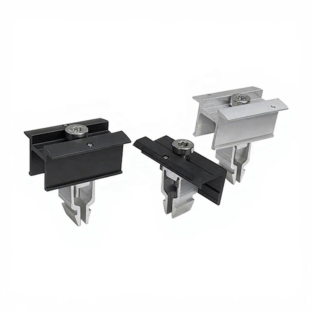 Aluminum Solar Panel Mounting Brackets Mid Clamp End Clamp