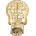 Contemporary Imported Natural Wicker Woven Garden Balcony Lounge Chair