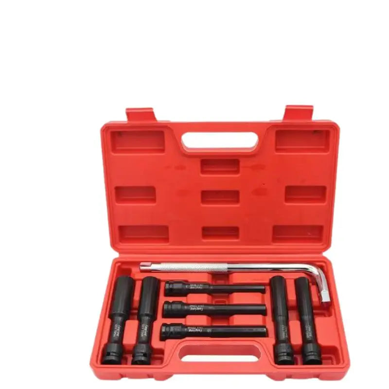 WZAUTO 1/2in Factory-Direct 8pcs Air Cannon Sleeve Set Grade Lengthening Thin-wall Hand-Power Customizable OEM Hard Case for