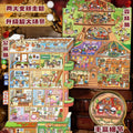 3 Sheets Per Pack Stereoscopic Miniature Scenography Stickers Fun World Series Visual 3D Cabin Kids Handbook Collage