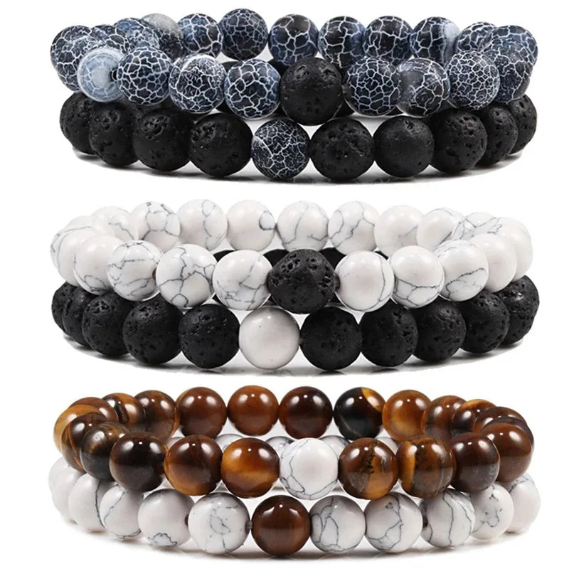 Hot Selling Natural Stone Crystal Beads s Agate Beads Handmade Yoga  for Men Women