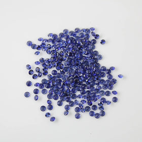 Starsgem Blue Color Synthetic Corundum Round Brilliant Cut Melee 34# Gemstone Heated Treatment