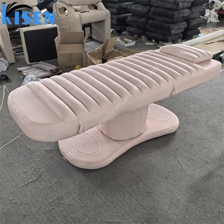 Kisen Color Optional Customise De Professional Electric Eyelash Facial SPA Cosmetic White Beauty Salon Bed Luxury 110V 220V