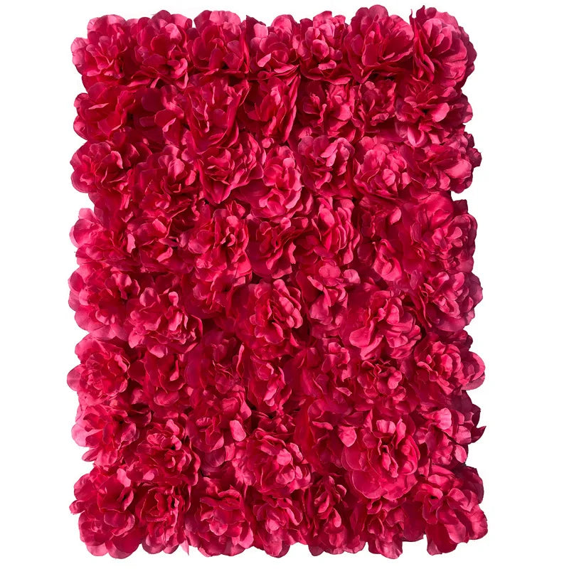 Wholesale 40*60 cm Silk Wedding Dahlia Flowers Wall Artificial Flower Wall Panel Backdrop