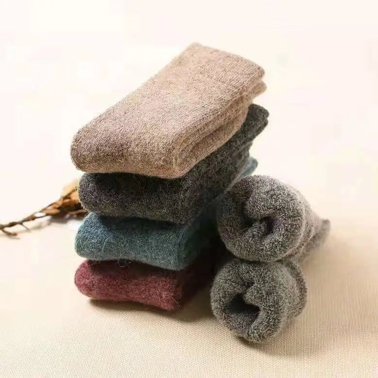 Women's Winter Warm Wool Blend Boot Socks Soft Thick Knitted Thermal Crew Socks Anti-Bacterial Breathable Features Wholesale