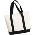 Custom Design and Label Recycled Cotton Canvas Tote Grocery Bags for Shopping with Inside Pockets