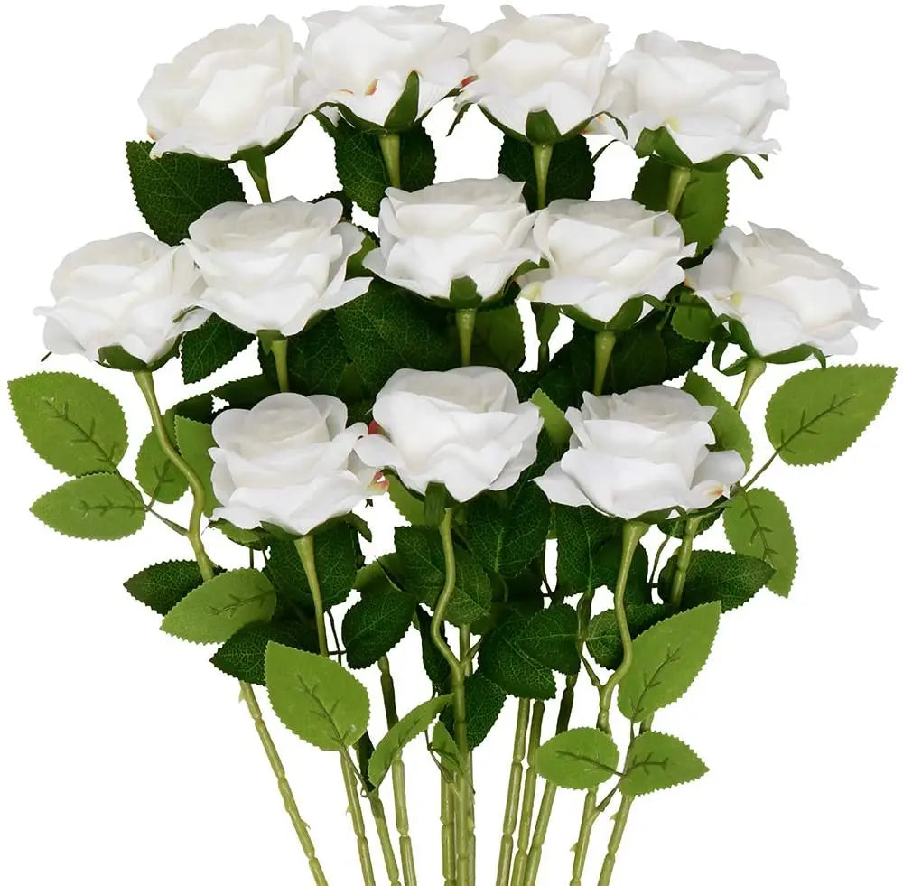 Hot Selling Silk Single Stem Flower Artificial Roses for Wedding Bridal Shower