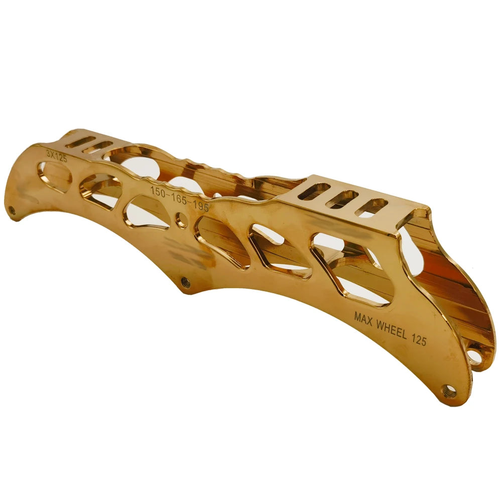 Factory Wholesale Professional Slalom Inline Adjustable Gold Color Aluminum Alloy Skate Frame Holder Outdoor Roller Shoes