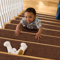 Indoor Stair Mats Treads Carpet Non Slip Low Pile Polyester Modern PVC Backing Commercial Stair Area Rug