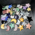 Wholesale Natural Crystal Quartz Stone Mixed Star and Moon Crystal Srar Crystal Moon Hand Carved for Sale
